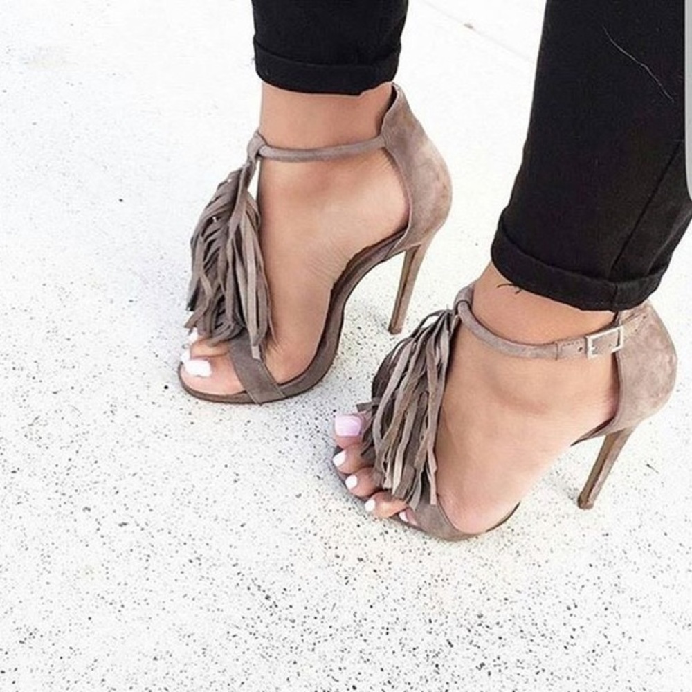 Mossimo Supply Co. Clay Fringe Heels